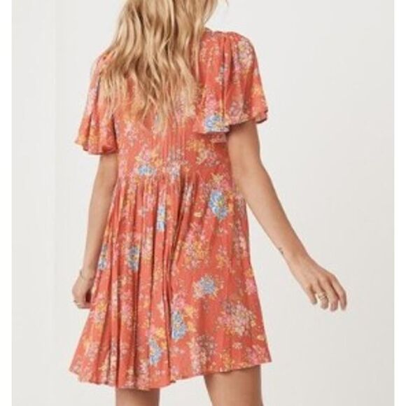 Spell & The Gypsy Meadowland Flutter Sleeve Mini Dress Sz. S - Picture 3 of 8